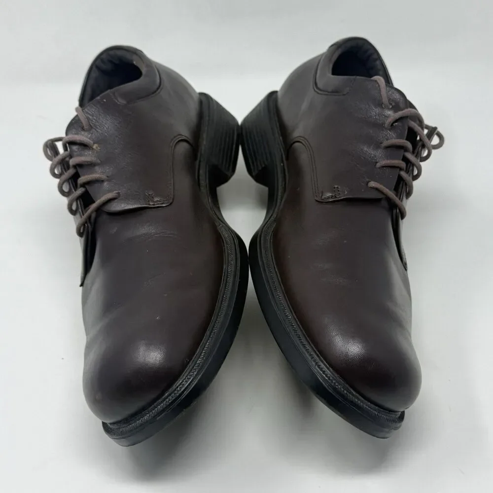 Rockport Margin Derby Shoes Mens 14 M Brown Leather Plain Toe Business NO INSOLE